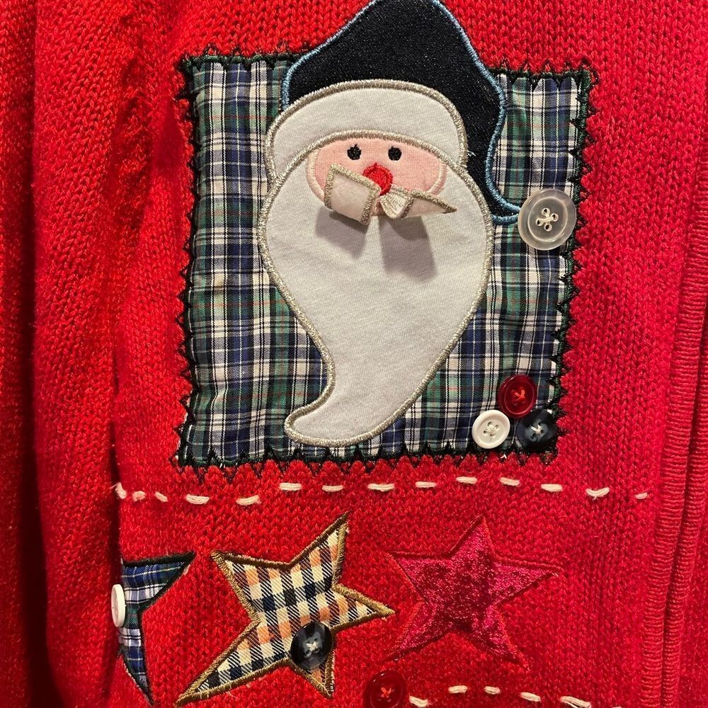 Basic Editions Christmas Patchwork Santa Snowman … - image 3